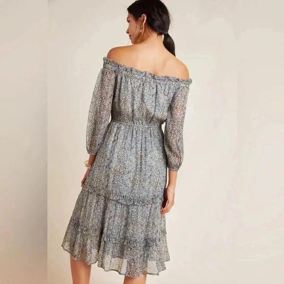 Anthropologie Kira Off-The-Shoulder Peasant Dress 14 - Picture 17 of 17